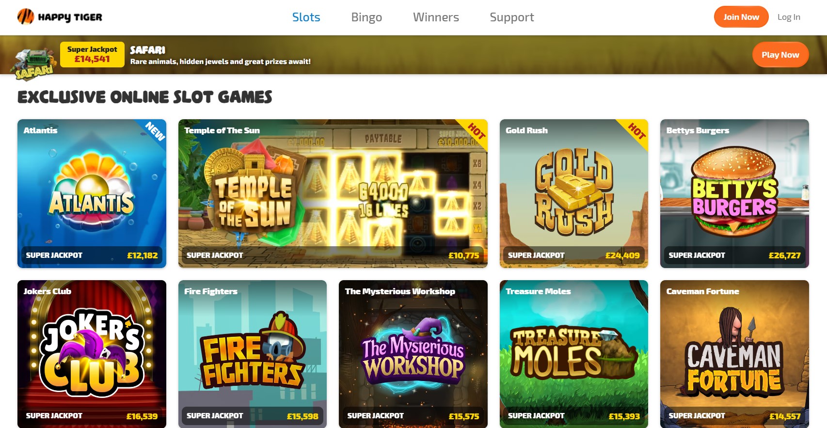 Happy Tiger Casino Games Review