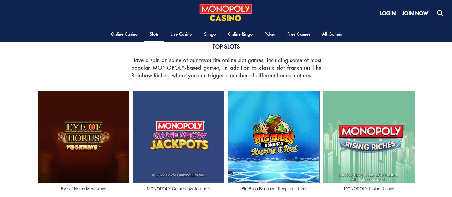 Monopoly Casino Games