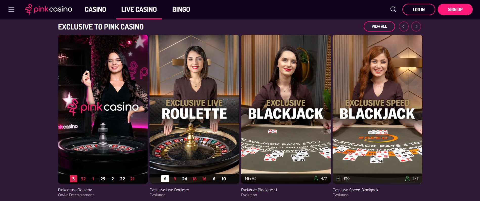 Pink Live Casino Review