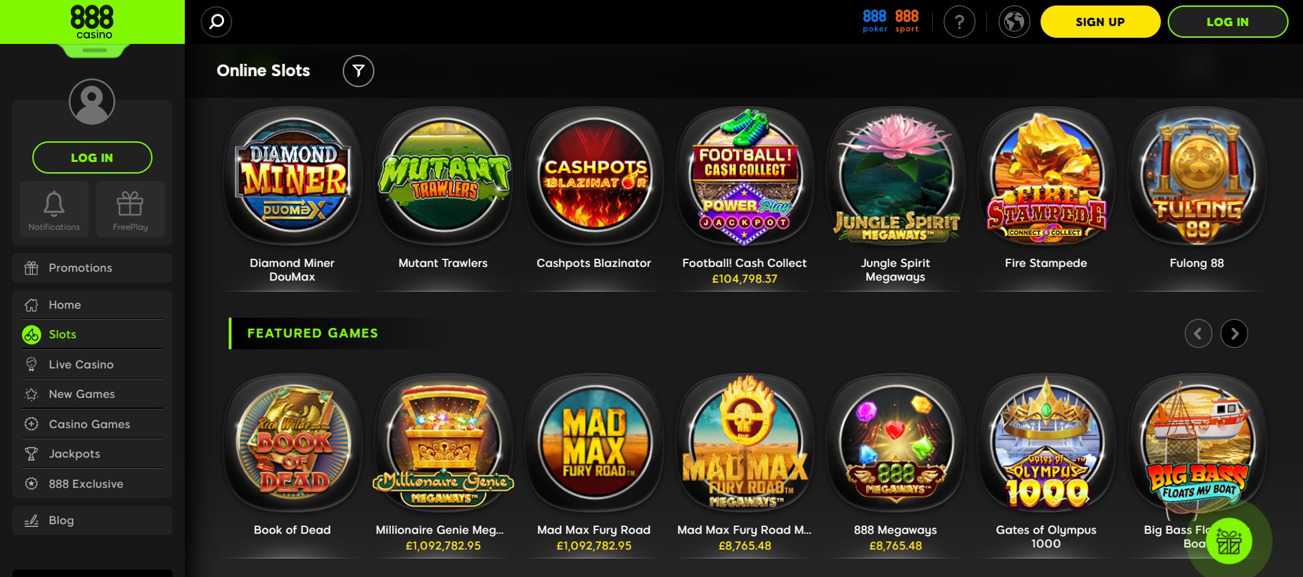 888 Casino Games Review