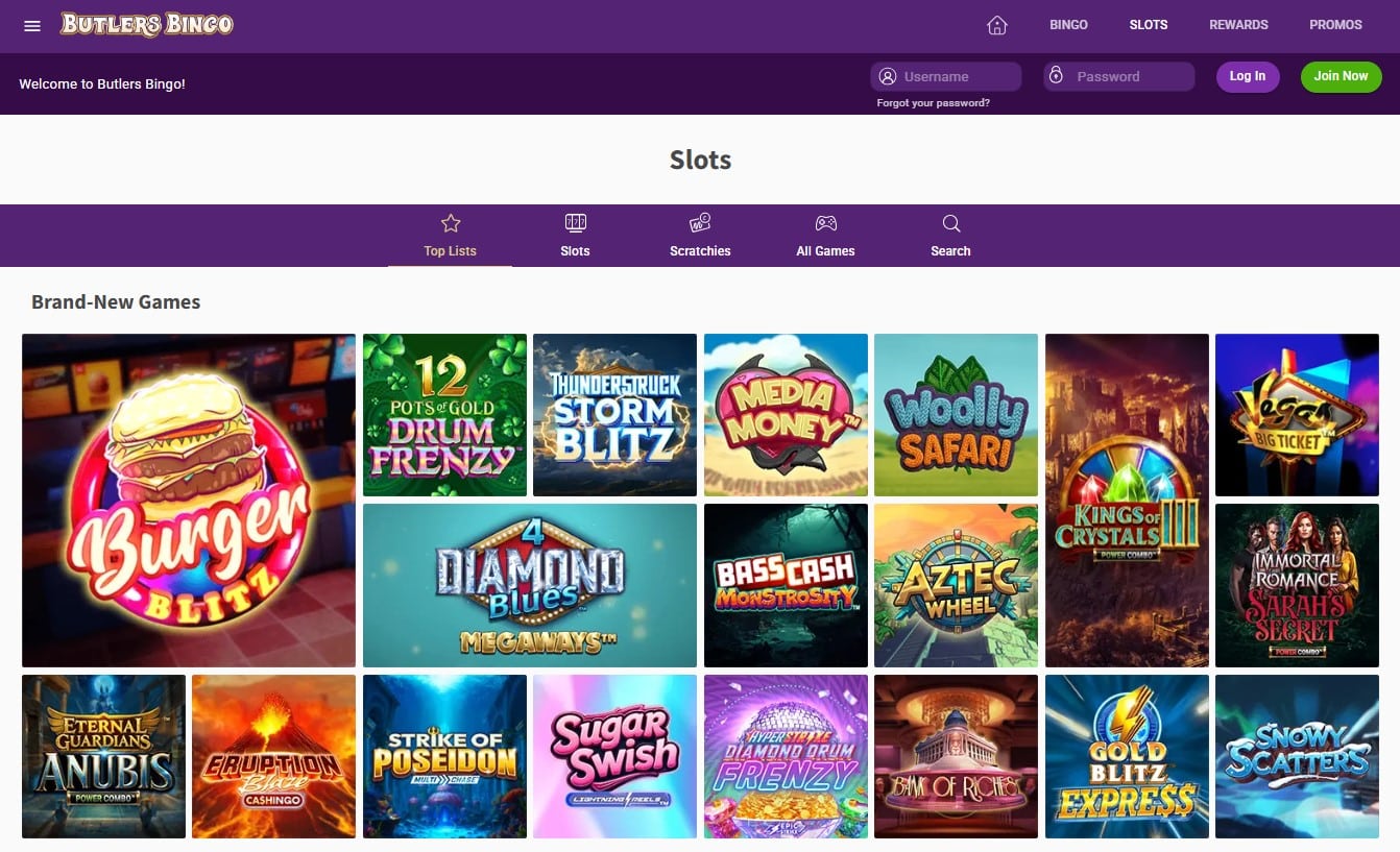 Butlers Bingo | SistersSites.co.uk Butlers Bingo