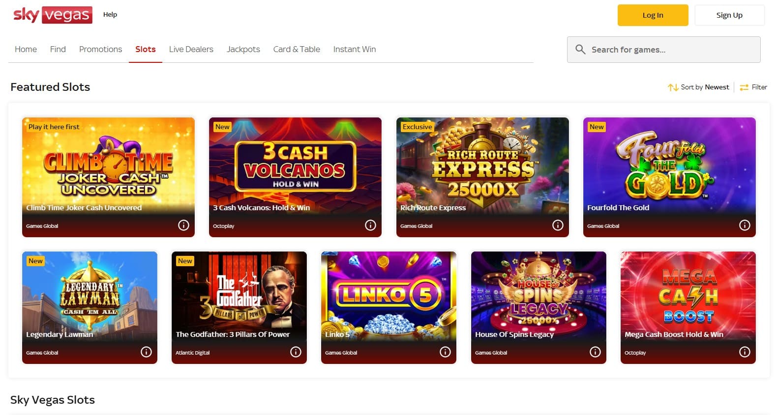 Detailed Sky Vegas Review | SistersSites.co.uk Sky Vegas Review