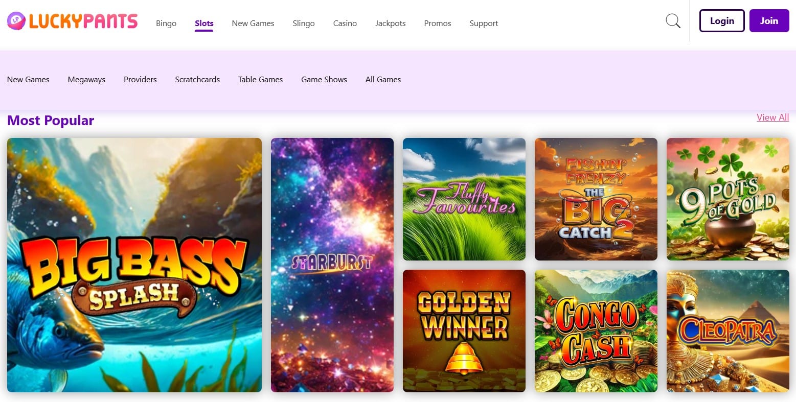 Lucky Pants Bingo Review | SistersSites.co.uk Lucky Pants Bingo Review