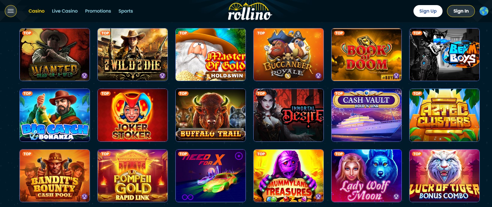Rollino Casino Games Review