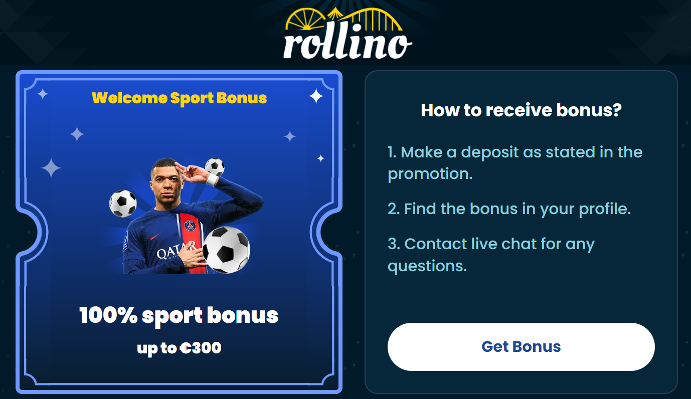 Rollino Casino Sports Bonus