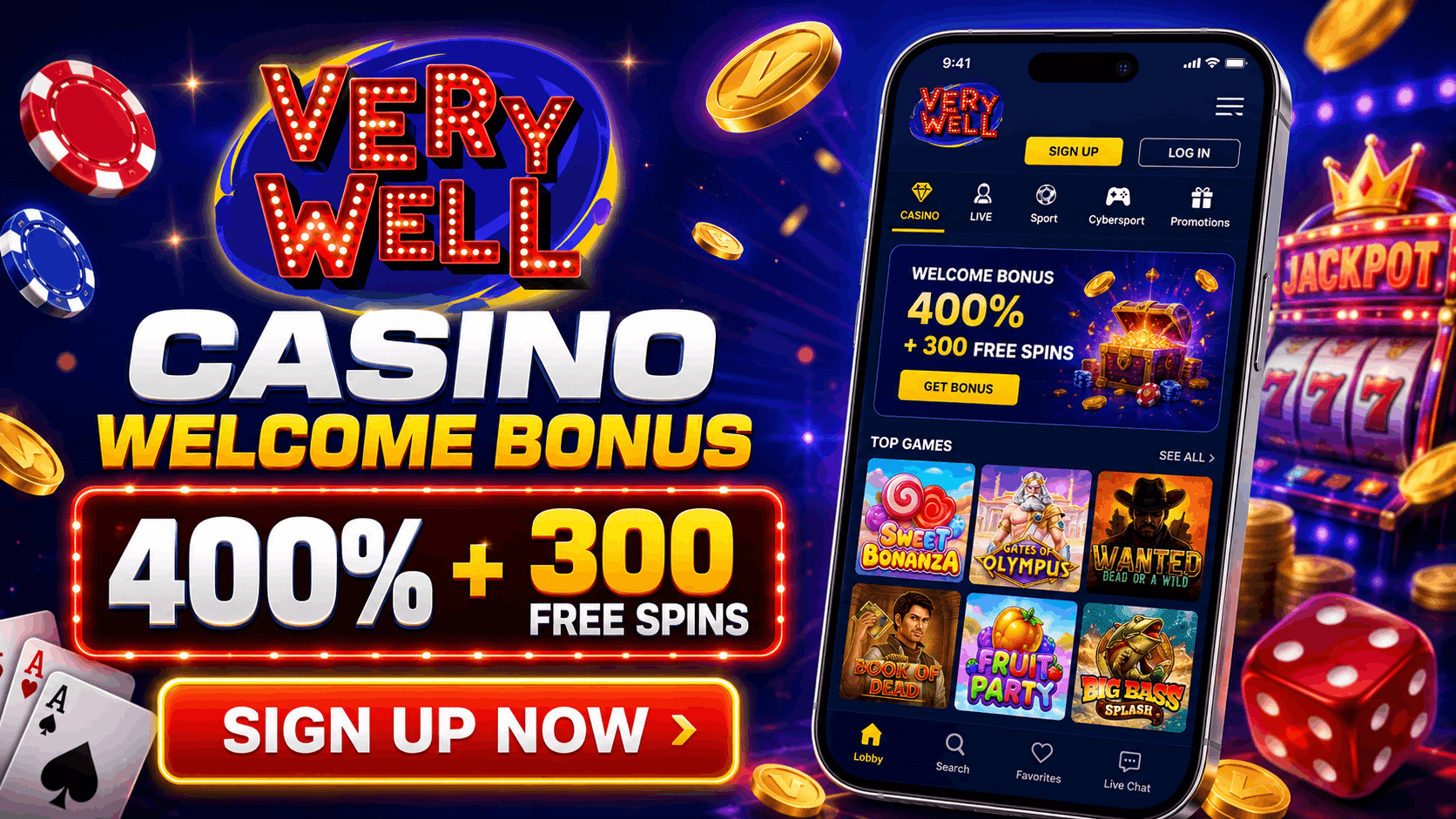 Exclusive VeryWell Casino Bonus for UK Players | SistersSites.co.uk Exclusive VeryWell Casino Bonus for UK Players