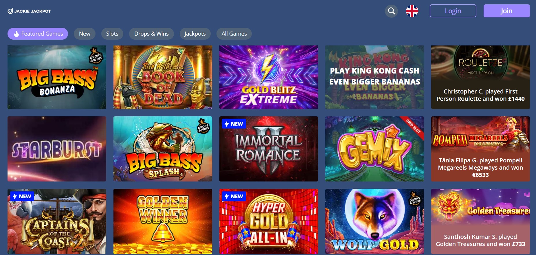 Jackie Jackpot Sister Sites and Jackie Jackpot Casino Review