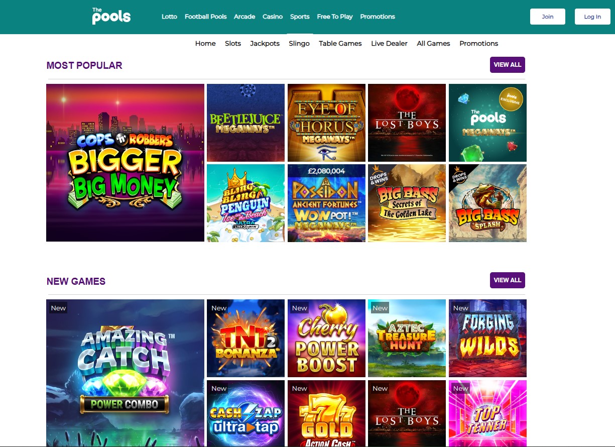 The Pools Casino Sister Sites and The Pools Casino Review