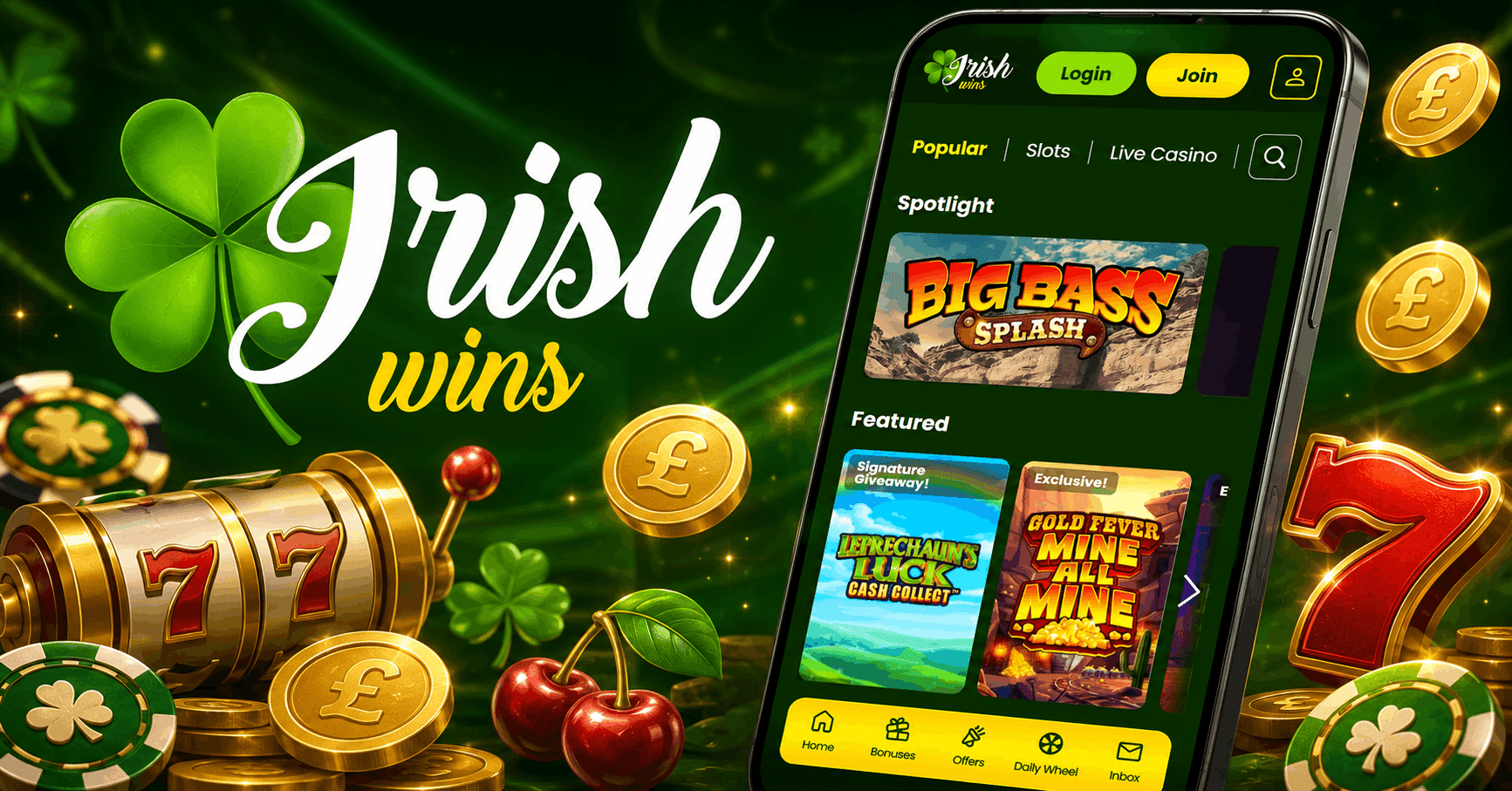 Irish Wins Casino Review - Bonuses Free Spins No Deposit Bonus Slot Games Payments | SistersSites.co.uk Irish Wins Casino Review - Bonuses Free Spins No Deposit Bonus Slot Games Payments