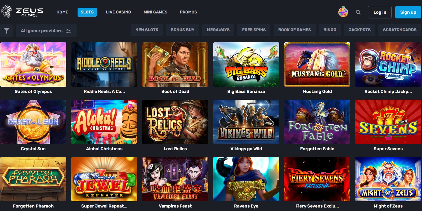 Zeus Glory Casino Games Review