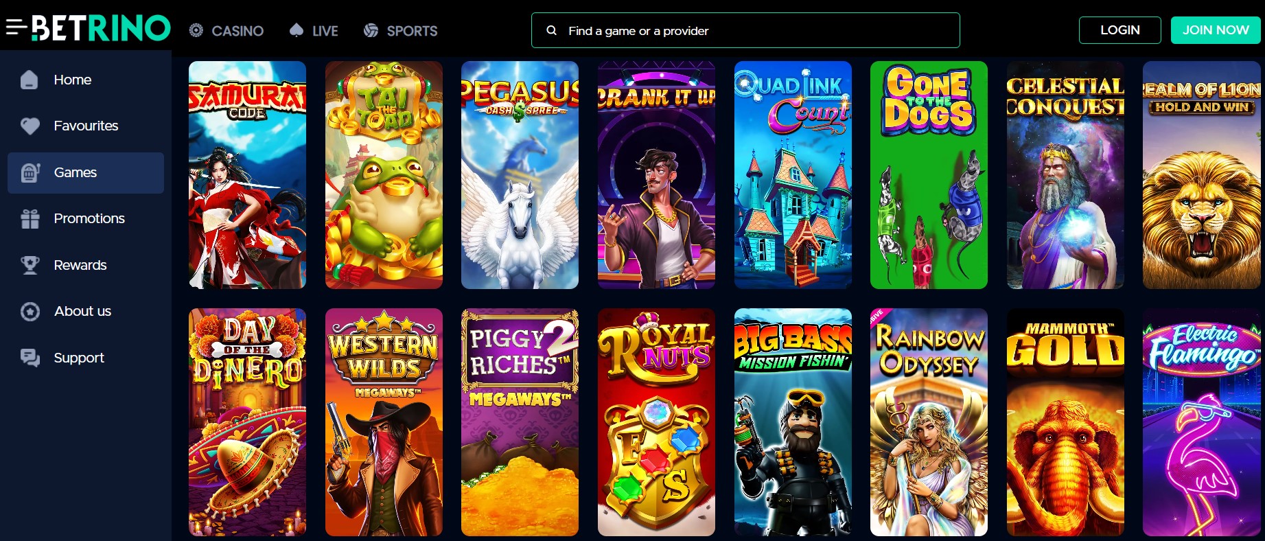 Betrino Casino Games Review