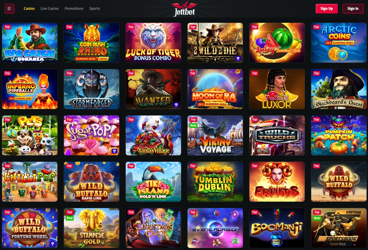 JettBet Casino Games Review