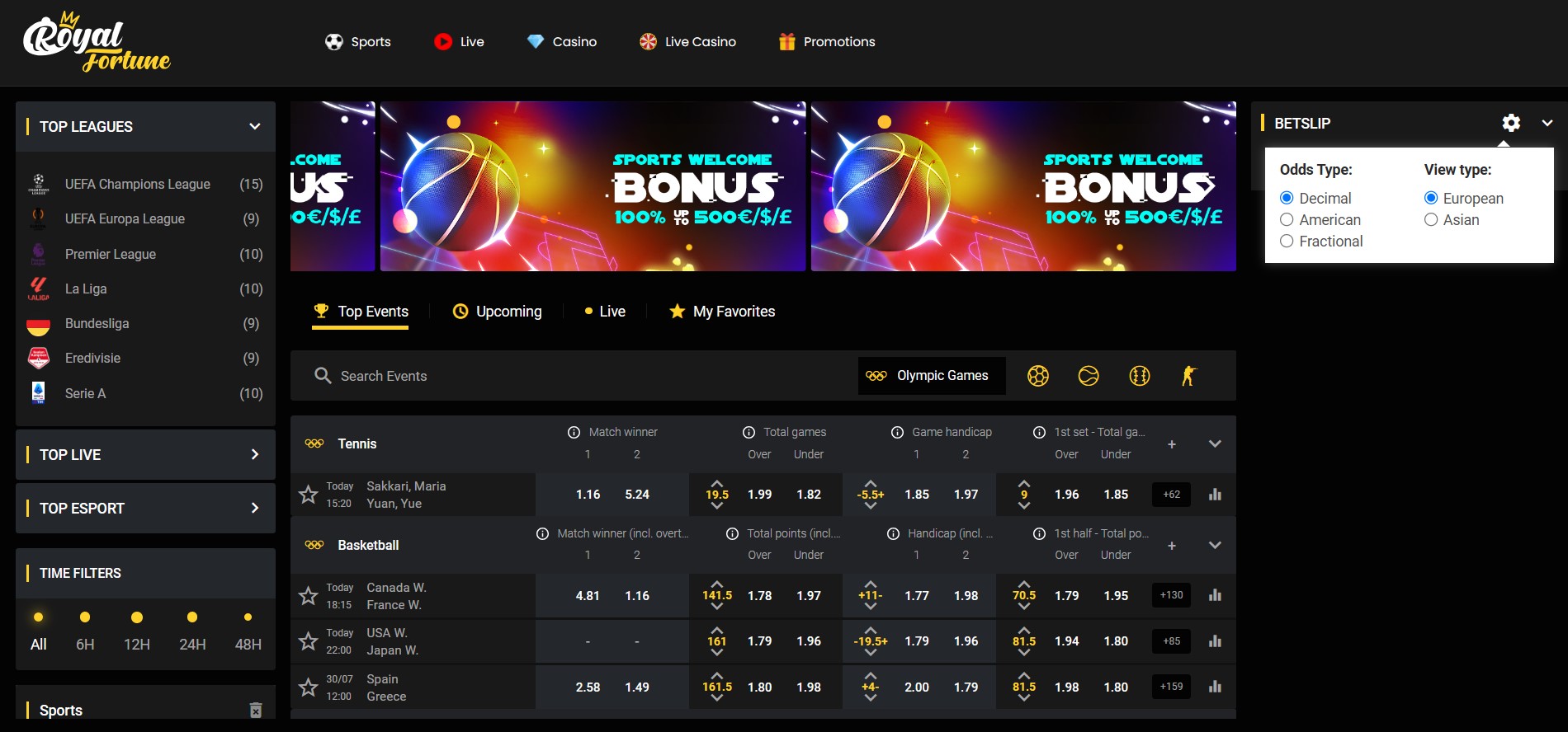 Royal Fortune Sportsbook Review