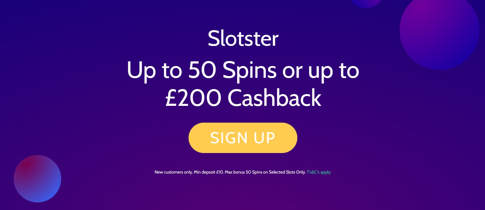 Slotster Welcome Offer