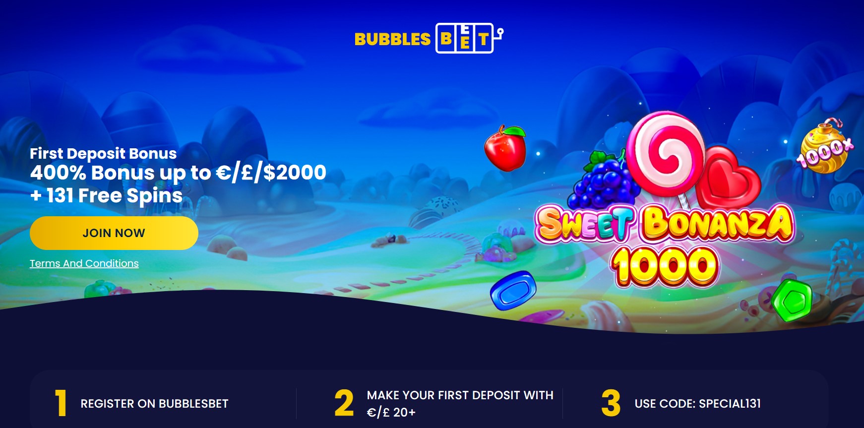 Bubbles Bet Casino Bonus