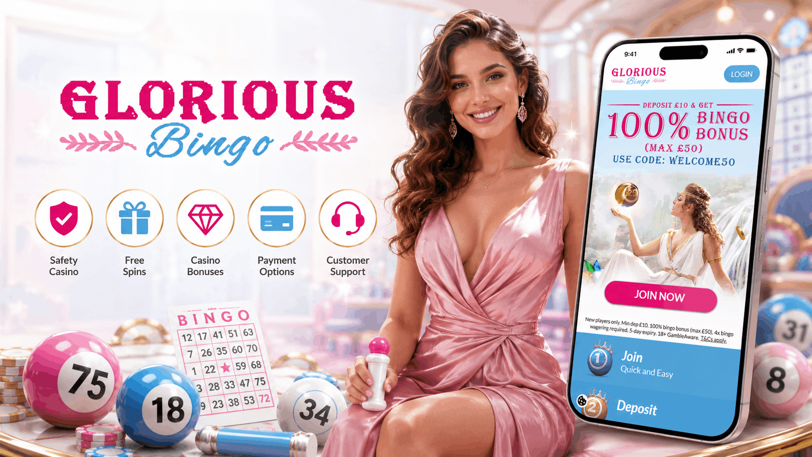 Glorious Bingo Review - Welcome Bonuses Mobile App Bingo and Casino Games | SistersSites.co.uk Glorious Bingo Review - Welcome Bonuses Mobile App Bingo and Casino Games