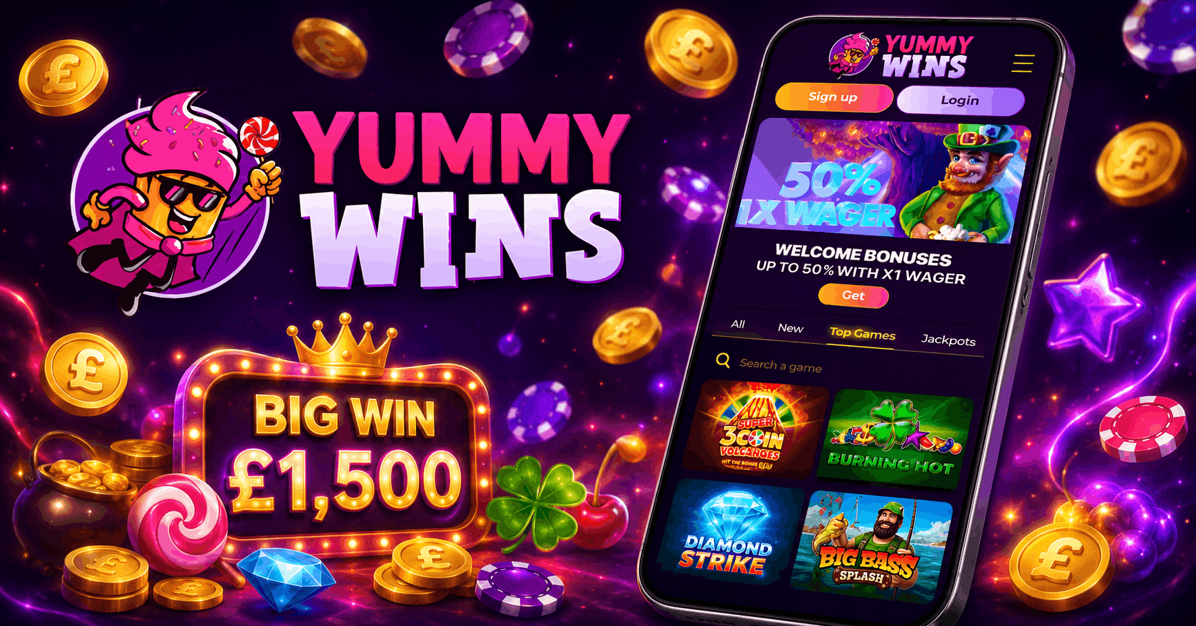 Yummy Wins Casino Review - Welcome Bonus Free Spins Mobile Casino Slots | SistersSites.co.uk Yummy Wins Casino Review - Welcome Bonus Free Spins Mobile Casino Slots