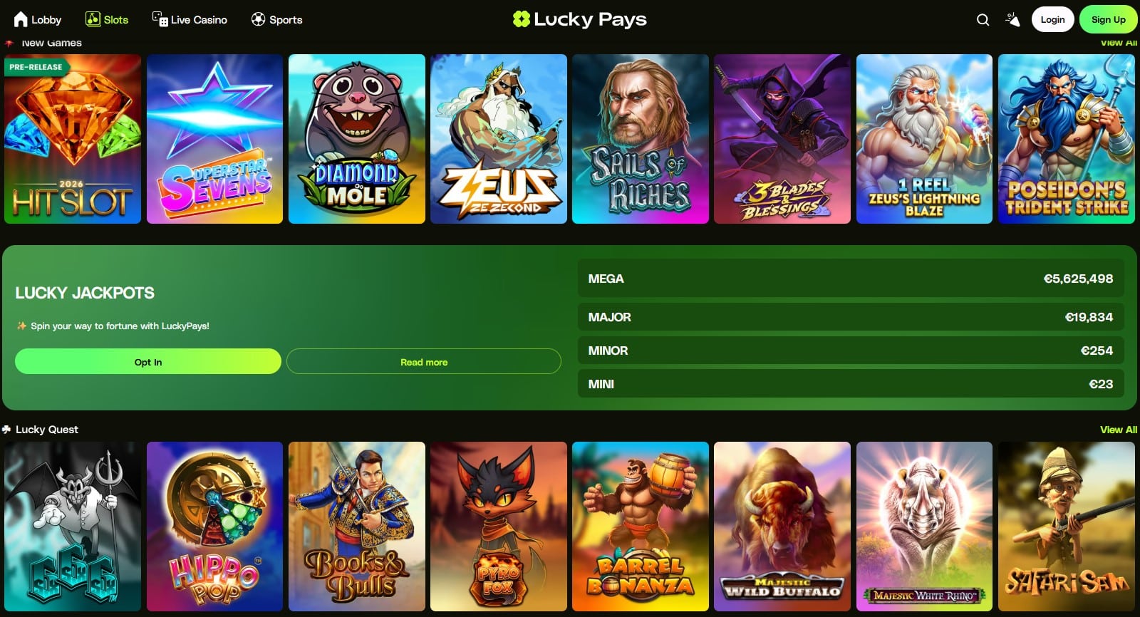 Lucky Pays Casino Review