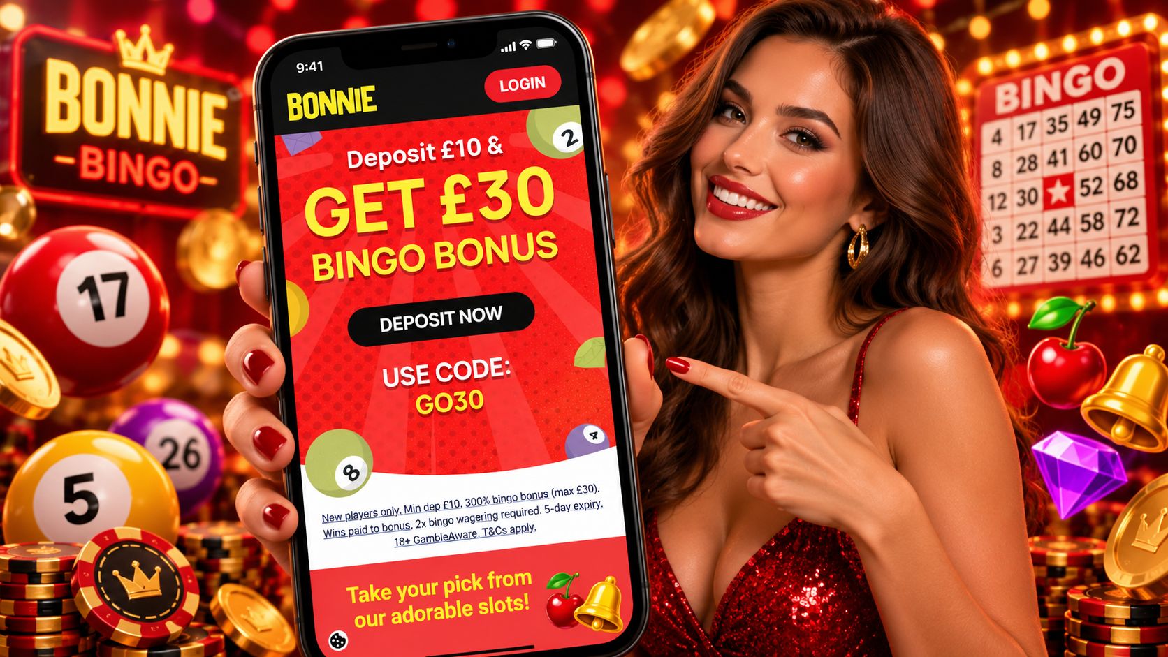 Bonnie Bingo Review - Welcome Bonuses Mobile Bingo Slots Games and More | SistersSites.co.uk Bonnie Bingo Review - Welcome Bonuses Mobile Bingo Slots Games and More