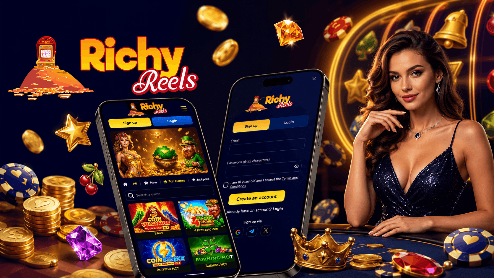 Richy Reels Casino Review - Welcome Bonus Mobile App Casino Games and Alternatives | SistersSites.co.uk Richy Reels Casino Review - Welcome Bonus Mobile App Casino Games and Alternatives