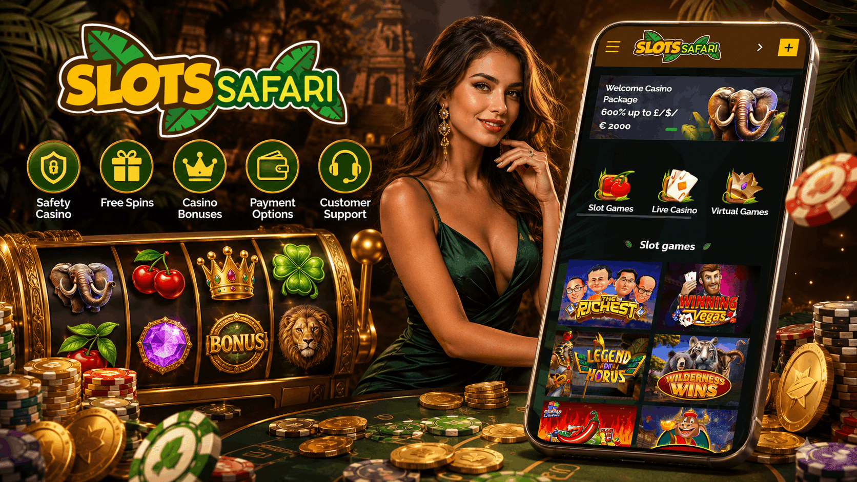 Slots Safari Casino Review - Welcome Bonus Mobile App Casino Games Alternatives and More | SistersSites.co.uk Slots Safari Casino Review - Welcome Bonus Mobile App Casino Games Alternatives and More
