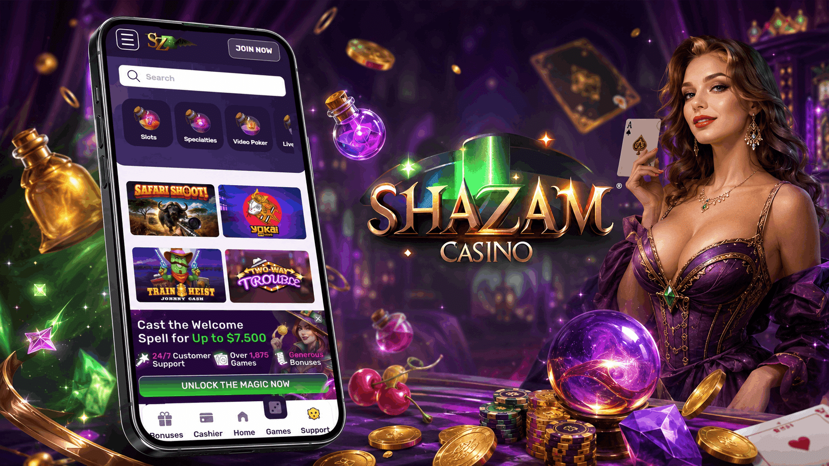 Shazam Casino Review - Welcome Bonus Mobile App Casino Games and Alternatives | SistersSites.co.uk Shazam Casino Review - Welcome Bonus Mobile App Casino Games and Alternatives