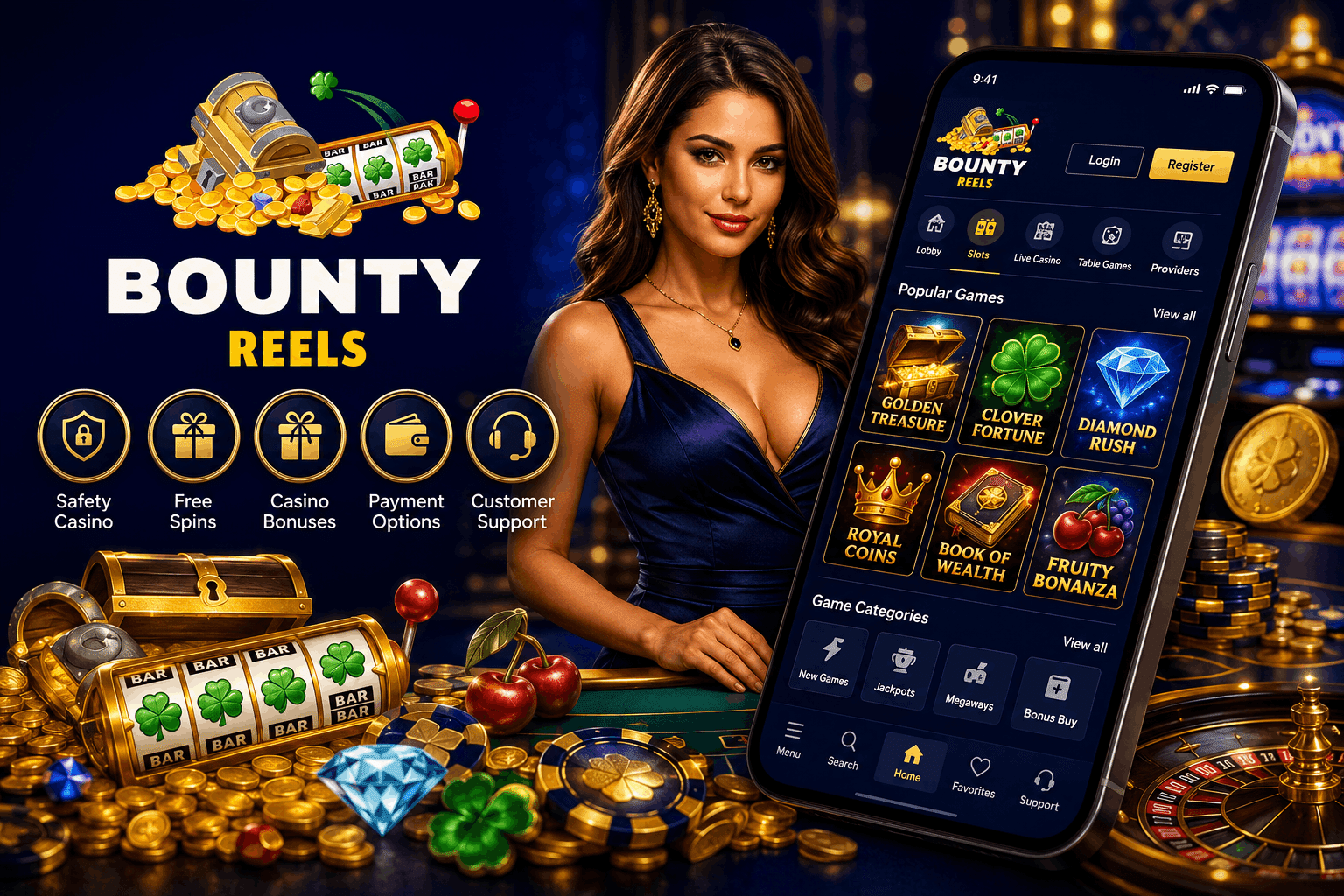 Bounty Reels Casino Review - Welcome Bonuses Mobile App Casino Games Alternatives and More | SistersSites.co.uk Bounty Reels Casino Review - Welcome Bonuses Mobile App Casino Games Alternatives and More