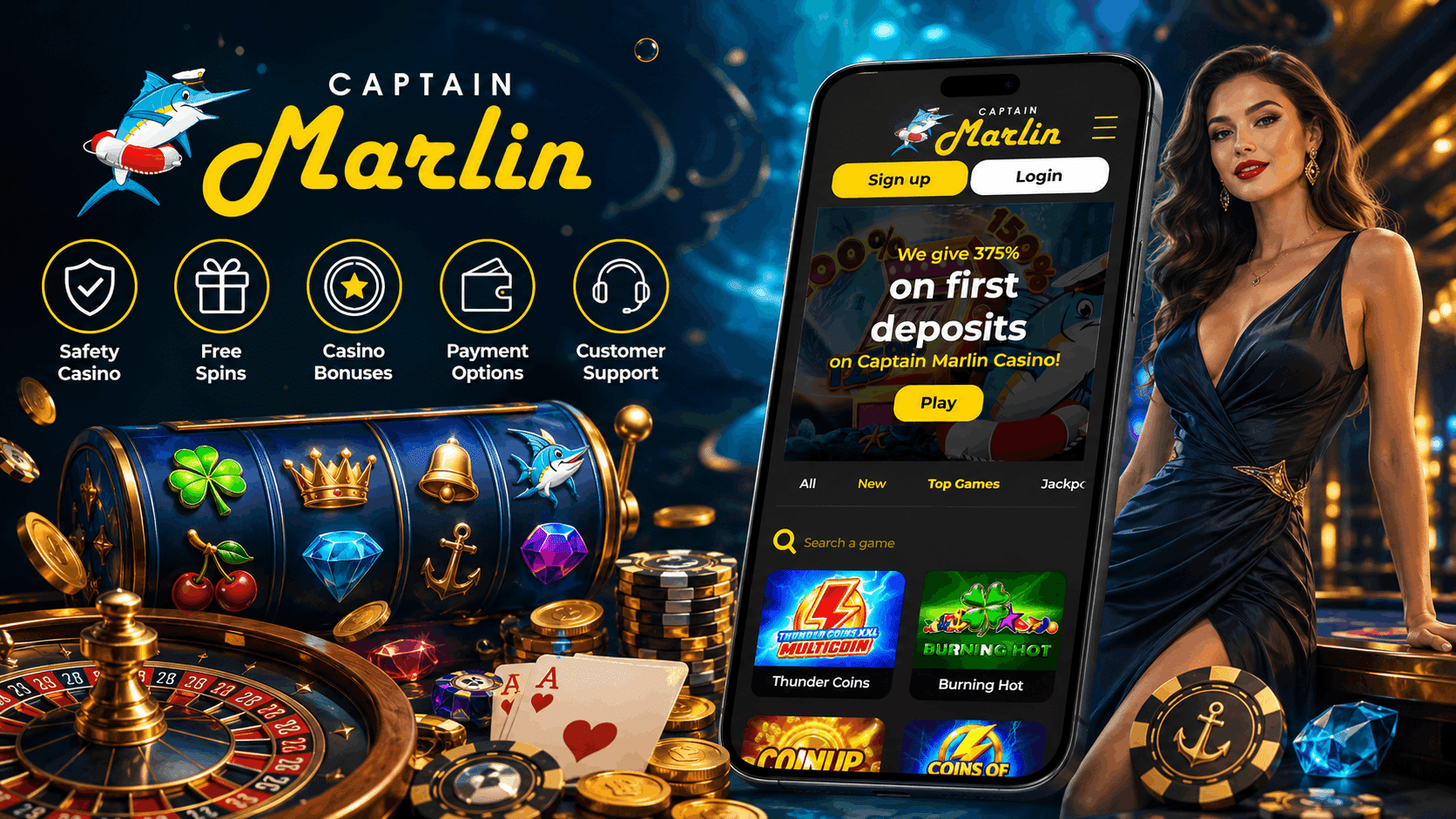 Captain Marlin Casino Review - Welcome Bonuses Mobile App Casino Games Alternatives and More | SistersSites.co.uk Captain Marlin Casino Review - Welcome Bonuses Mobile App Casino Games Alternatives and More