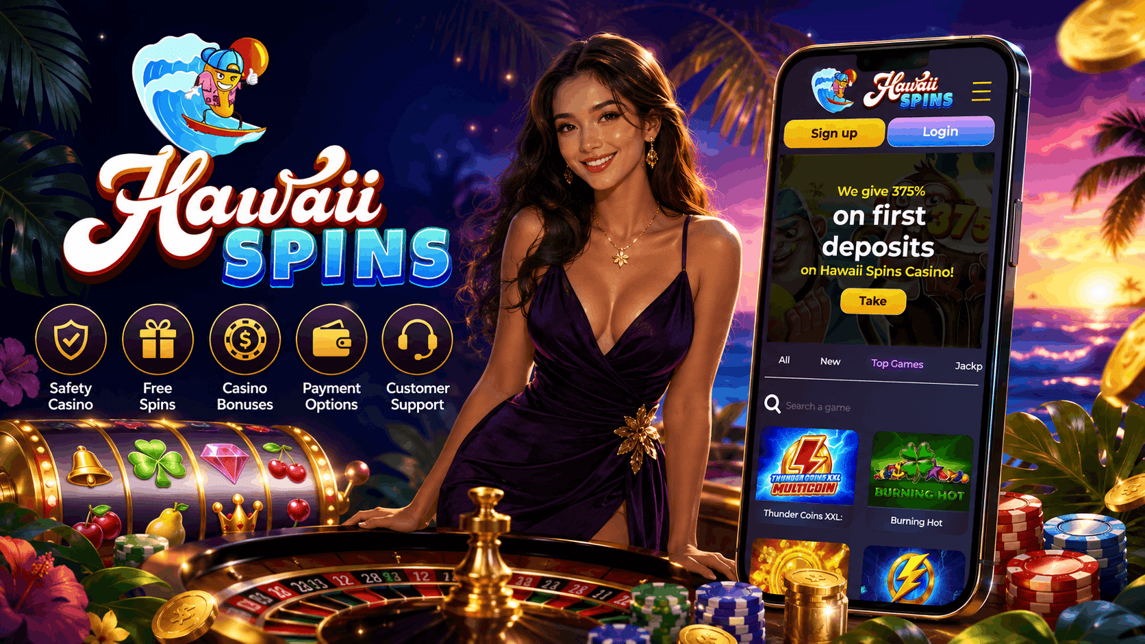 Hawaii Spins Casino Review - Welcome Bonuses Mobile Casino Slot Games Alternatives and More | SistersSites.co.uk Hawaii Spins Casino Review - Welcome Bonuses Mobile Casino Slot Games Alternatives and More