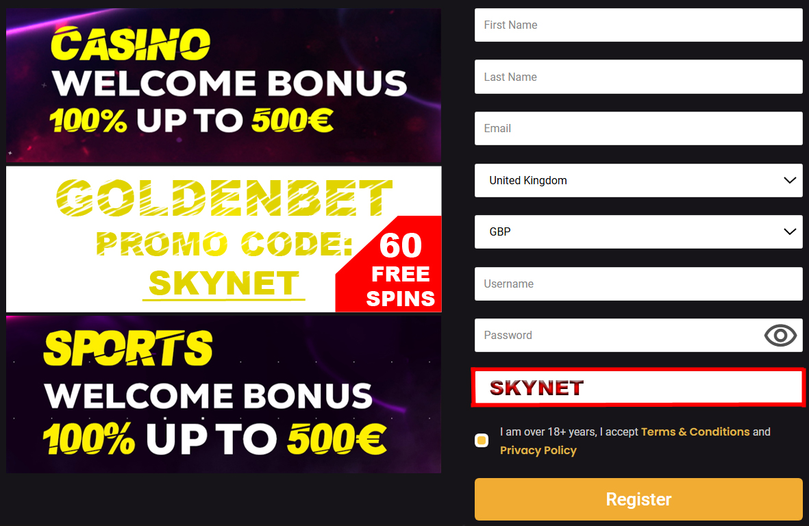 Goldenbet Promo Code