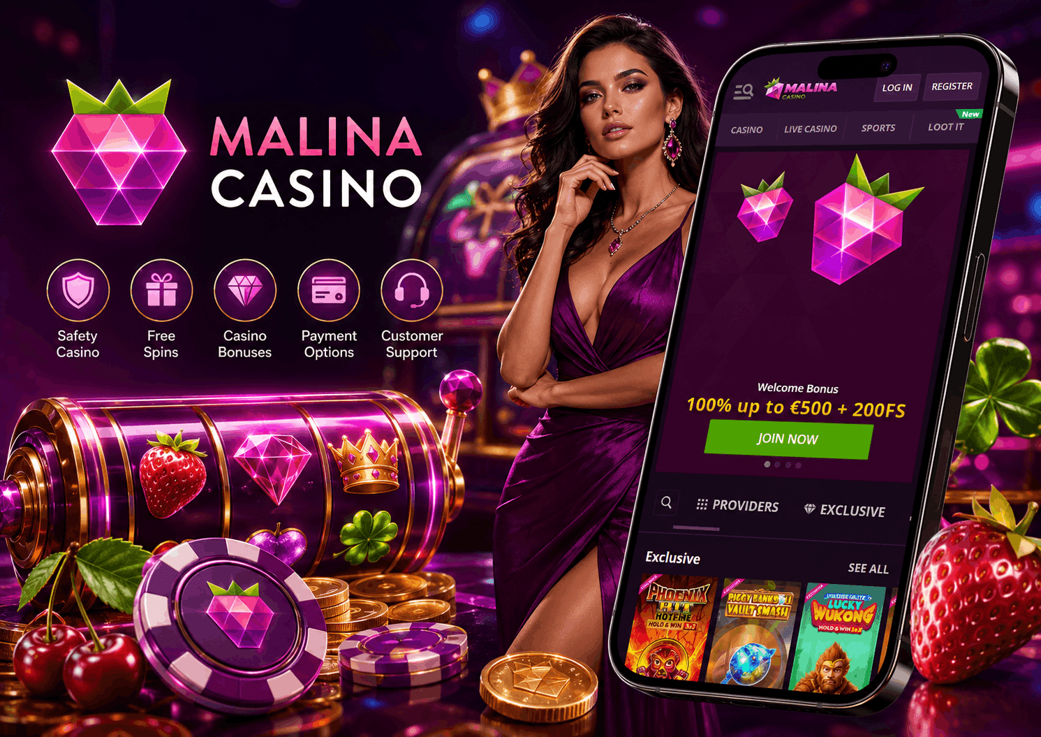 Malina Casino Review - Welcome Bonuses Mobile App Casino Games Alternatives and More | SistersSites.co.uk Malina Casino Review - Welcome Bonuses Mobile App Casino Games Alternatives and More