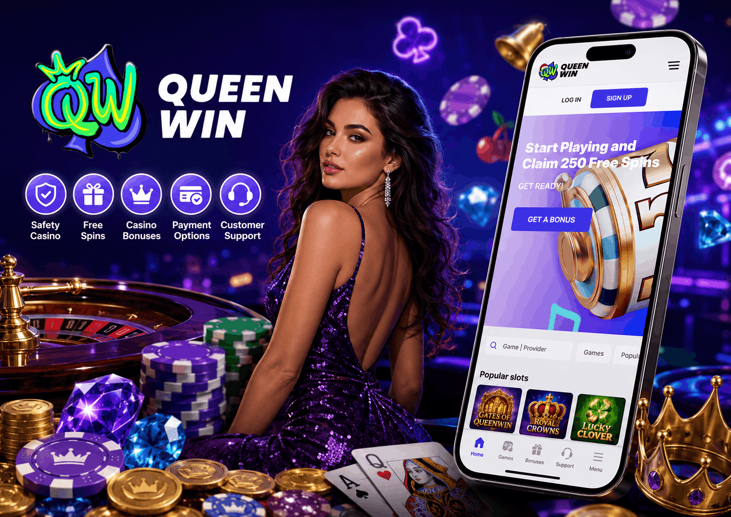 Review: Free Queen Win Promo Code Voucher Code Guide for UK Players