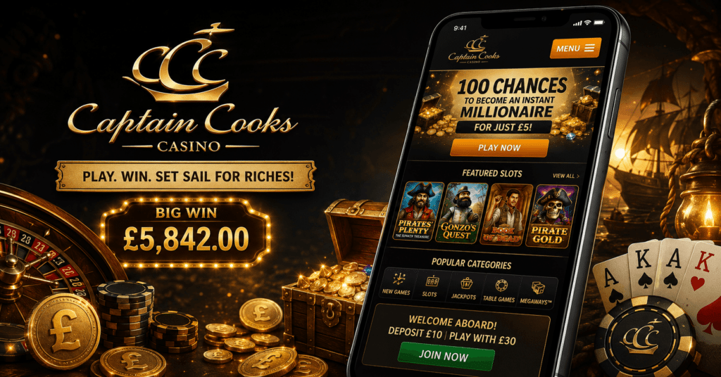 Captain Cooks Casino Review - Welcome Bonus Free Spins Mobile Casino Slots | SistersSites.co.uk Captain Cooks Casino Review - Welcome Bonus Free Spins Mobile Casino Slots