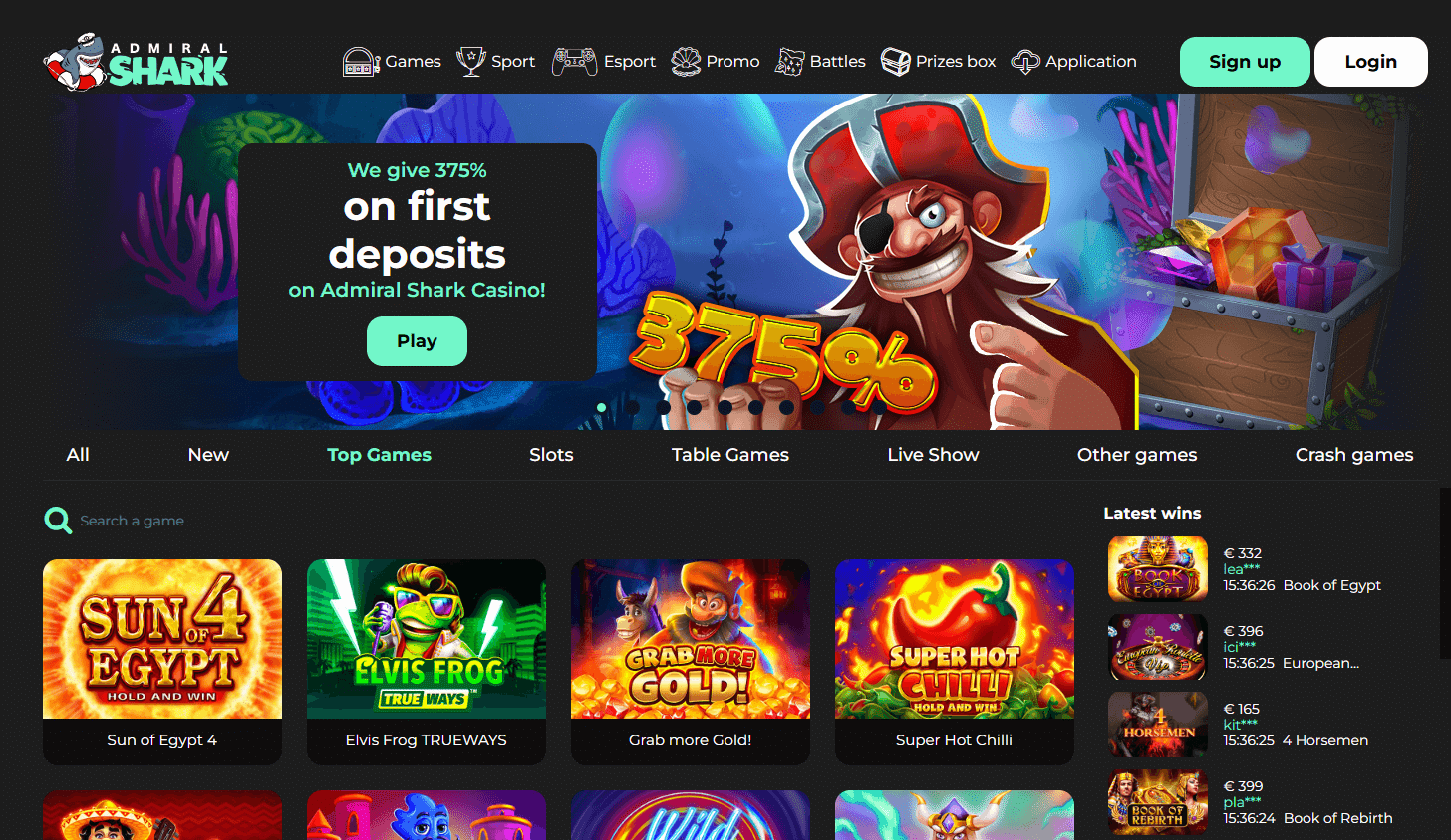 Admiral Shark Casino Review | SistersSites.co.uk Admiral Shark Casino Review