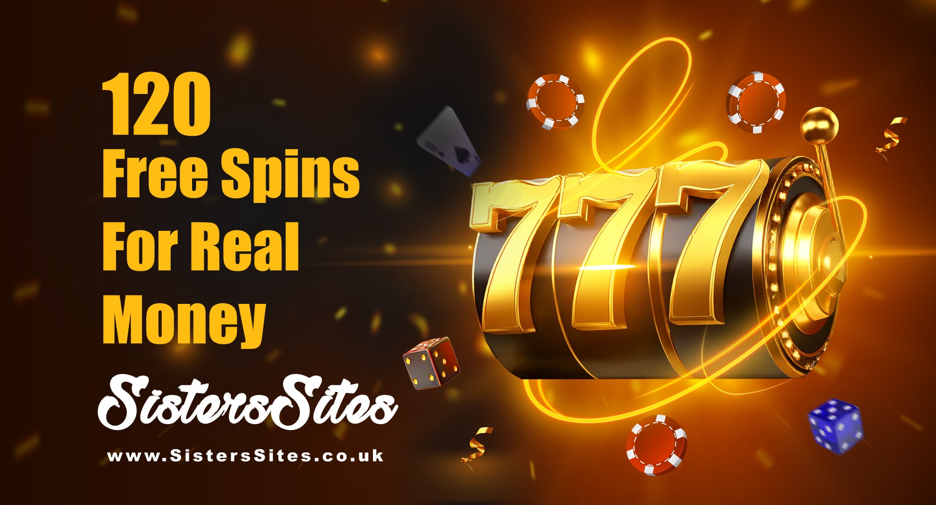 120 Free Spins For Real Money in UK Casinos With 777 Slot Machine and Casino Elements