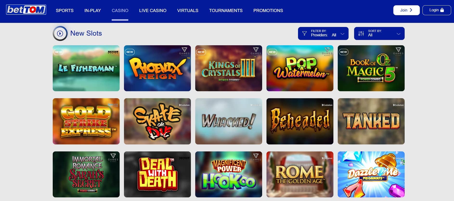 BetTOM Casino Review | SistersSites.co.uk BetTOM Casino Review