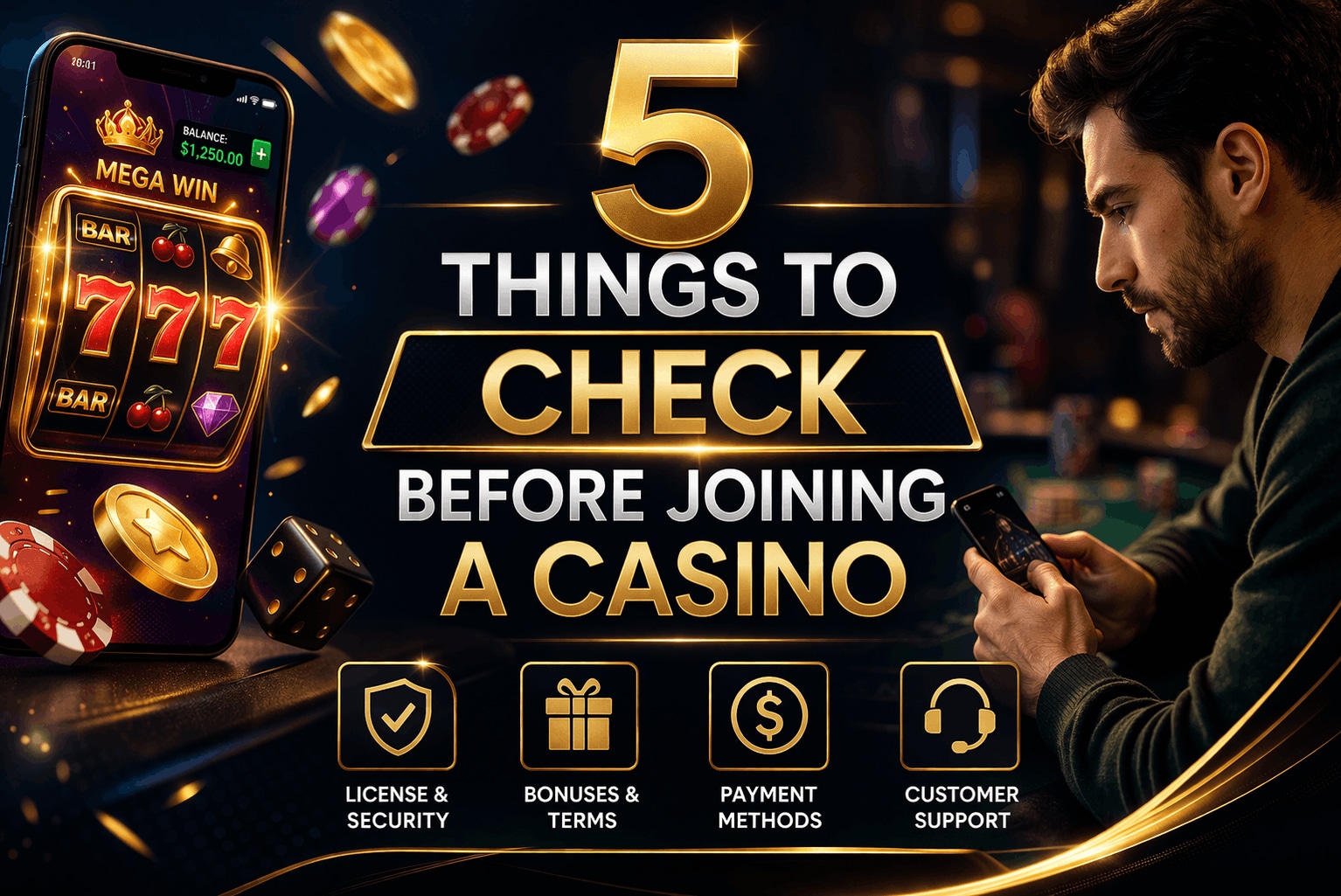 5 Things to Check Before Joining a Casino | SistersSites.co.uk Things to Check Before Joining a Casino