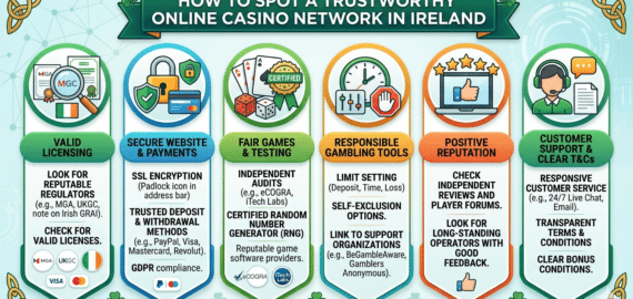 Infographic on identifying trustworthy online casinos