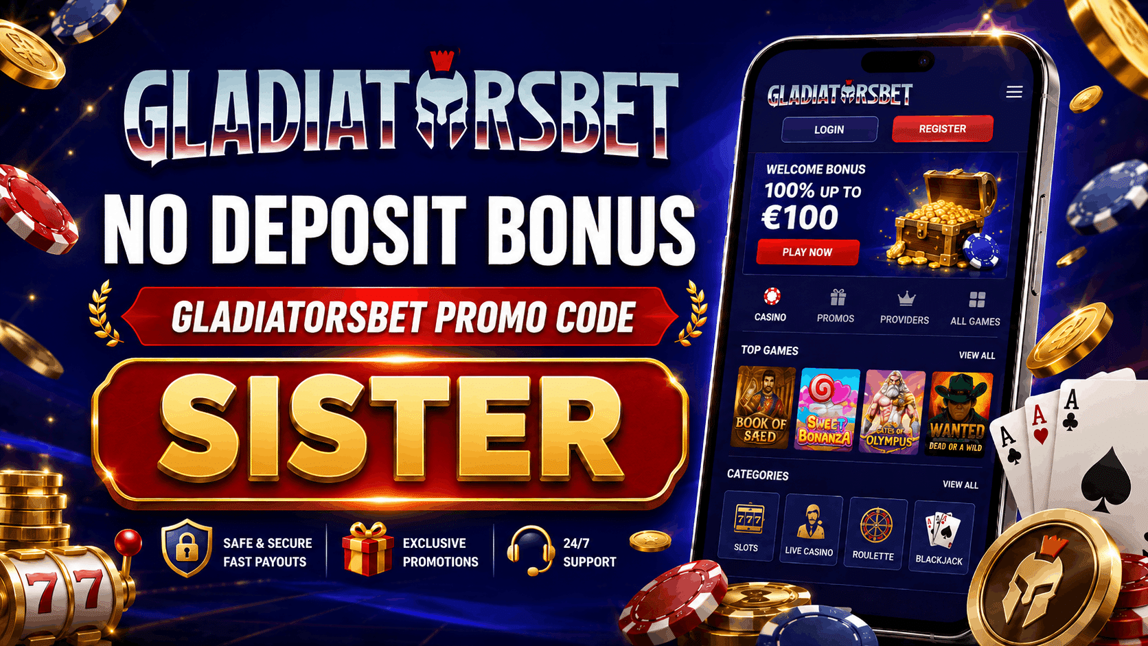 Gladiatorsbet Promo Code - Gladiatorsbet No Deposit Bonus Code | SistersSites.co.uk Gladiatorsbet Promo Code - Gladiatorsbet No Deposit Bonus Code