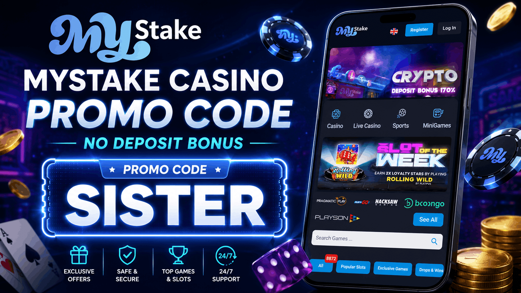 MyStake Promo Code - MyStake Casino No Deposit Bonus Code | SistersSites.co.uk MyStake Promo Code - MyStake Casino No Deposit Bonus Code