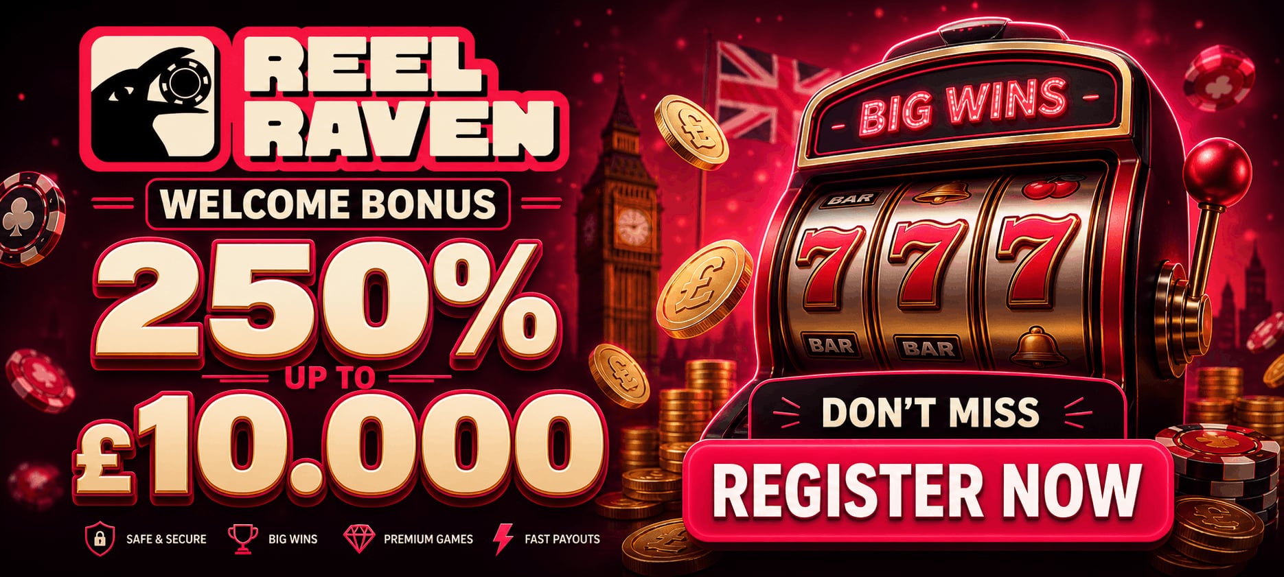 Reel Raven Casino Exclusive Welcome Bonus For UK Players | SistersSites.co.uk Reel Raven Casino Exclusive Welcome Bonus For UK Players