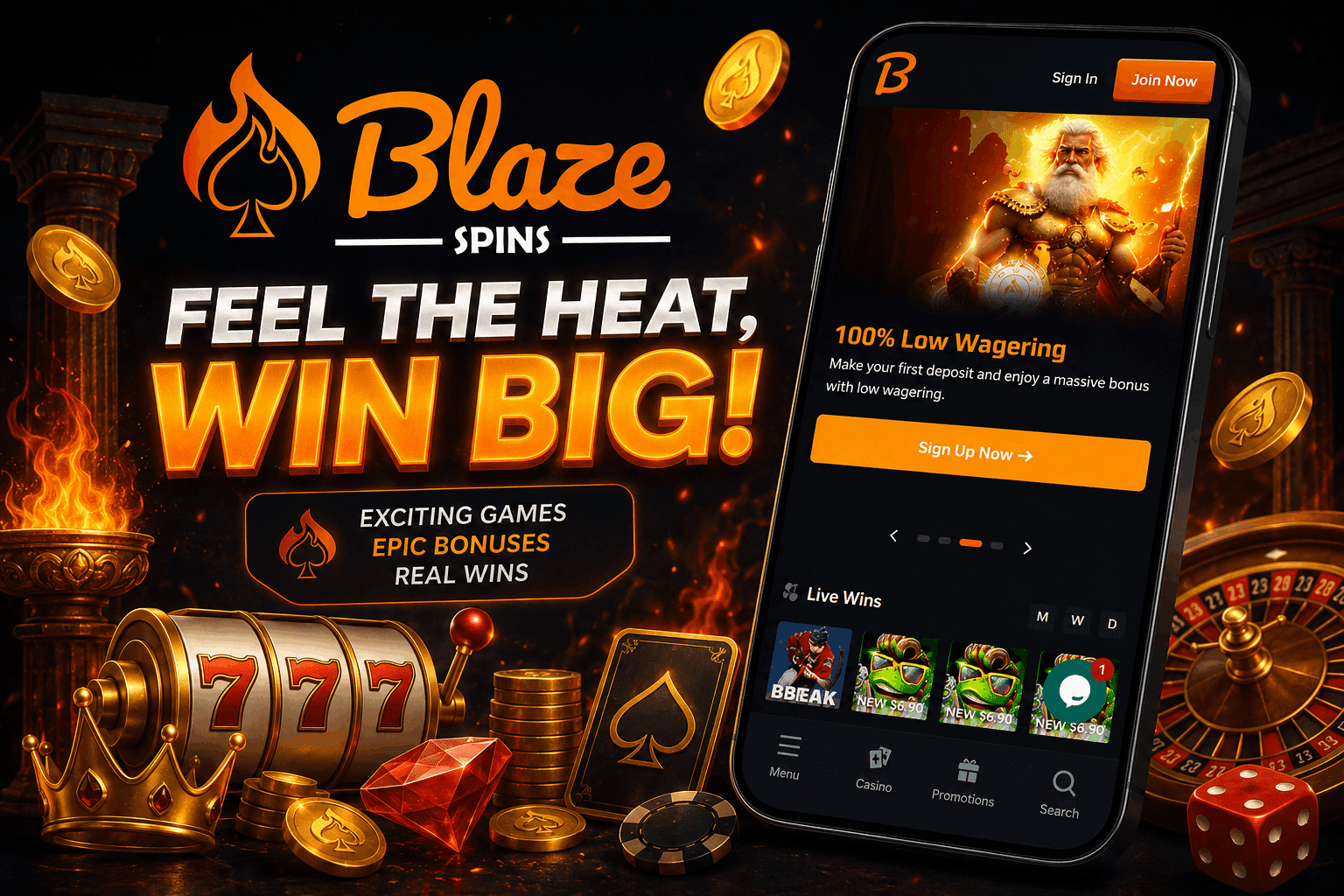 Blaze Spins Casino Review - Welcome Bonus Mobile App Slot Games and More | SistersSites.co.uk Blaze Spins Casino Review - Welcome Bonus Mobile App Slot Games and More