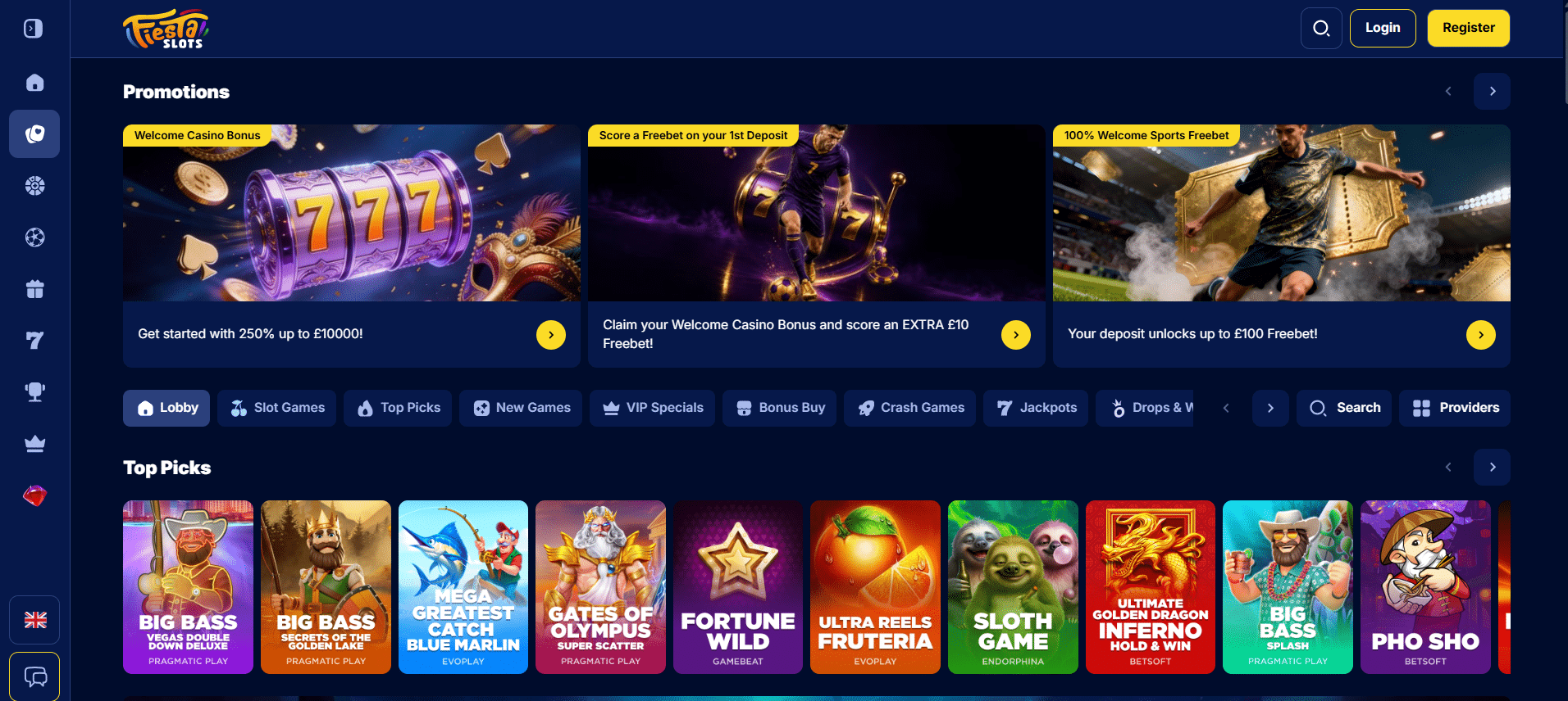 Fiesta Slots Website Interface of the Casino Page | SistersSites.co.uk Fiesta Slots Website Interface of the Casino Page