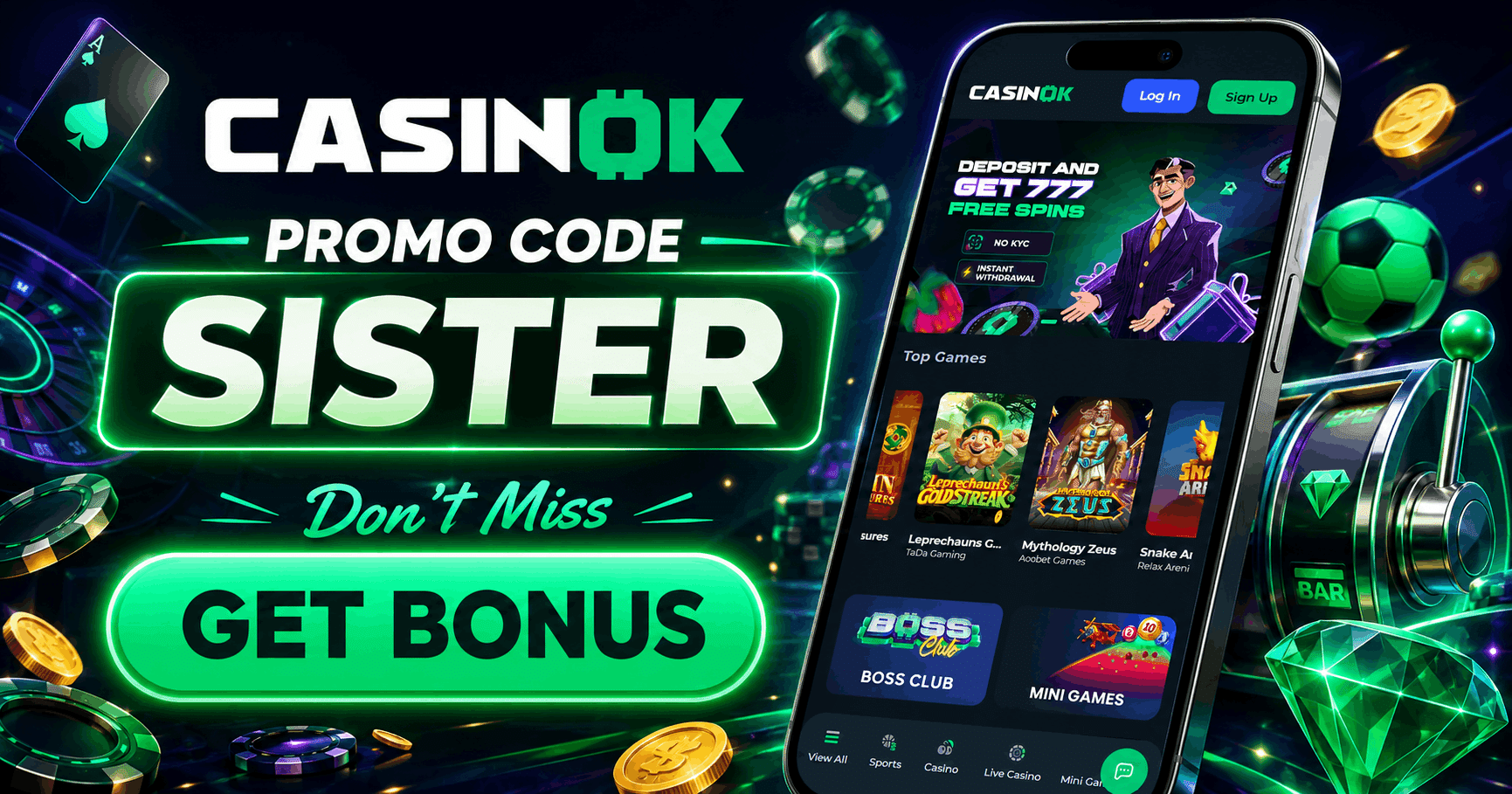 CasinOK Promo Code - Latest Bonus Code for Real Money | SistersSites.co.uk CasinOK Promo Code - Latest Bonus Code for Real Money