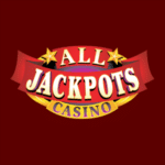 All Jackpots Casino | SistersSites.co.uk All Jackpots Casino logo with a red ribbon, gold stars, and a yellow banner on a dark red background.