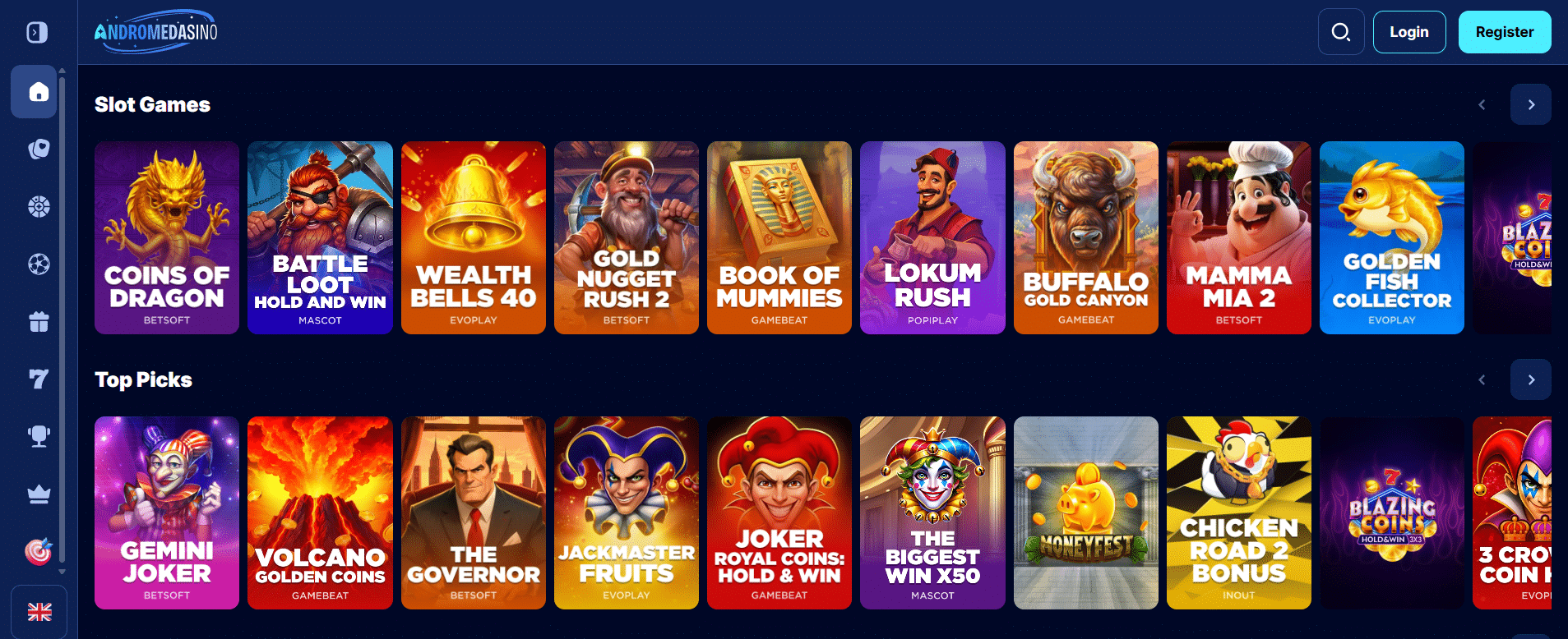 Andromedasino Casino Lobby - Slot Games | SistersSites.co.uk Andromedasino Casino Lobby - Slot Games