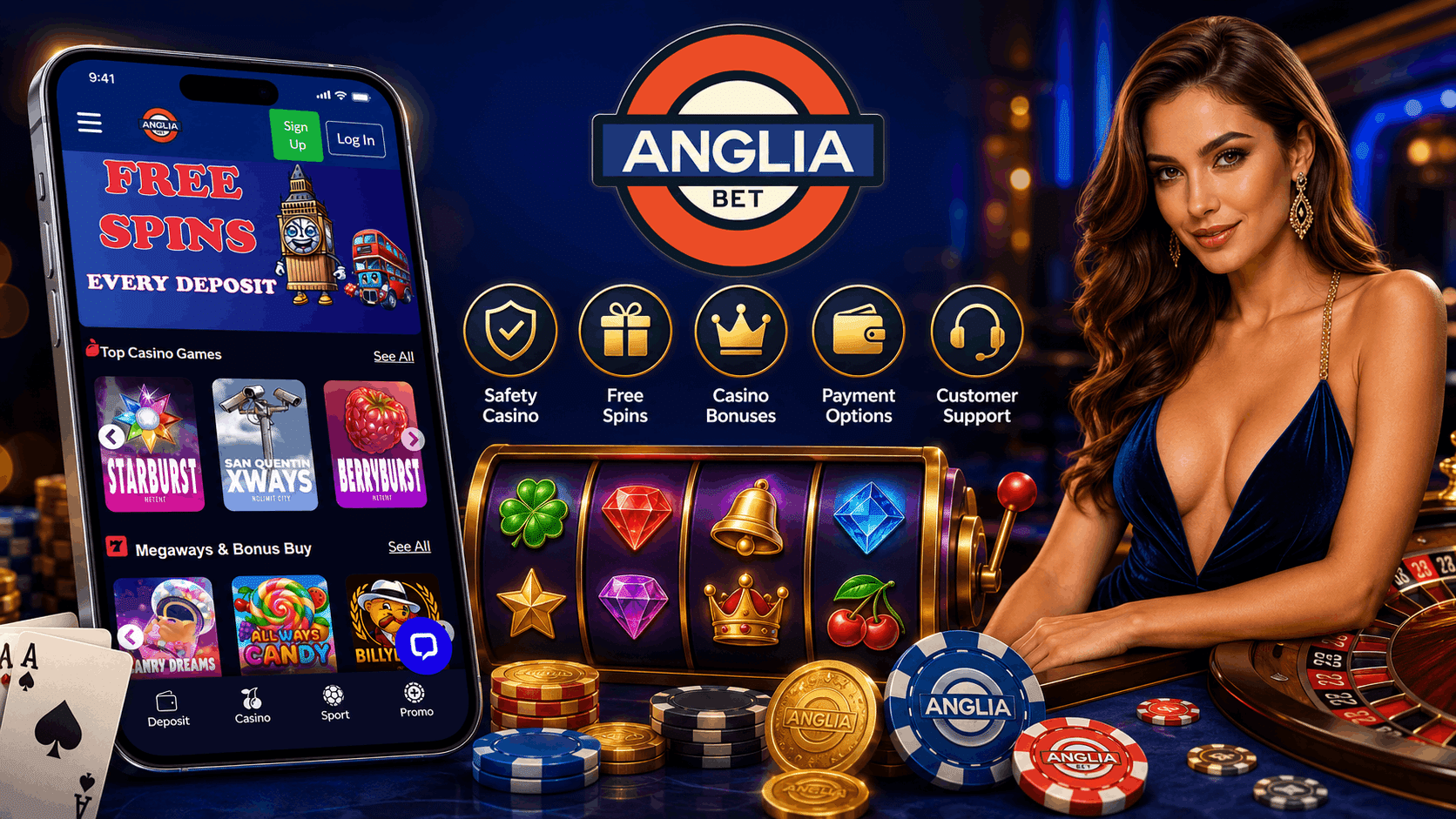Angliabet Casino Review - Welcome Bonus Mobile Casino Slots Free Spins and More | SistersSites.co.uk Angliabet Casino Review - Welcome Bonus Mobile Casino Slots Free Spins and More