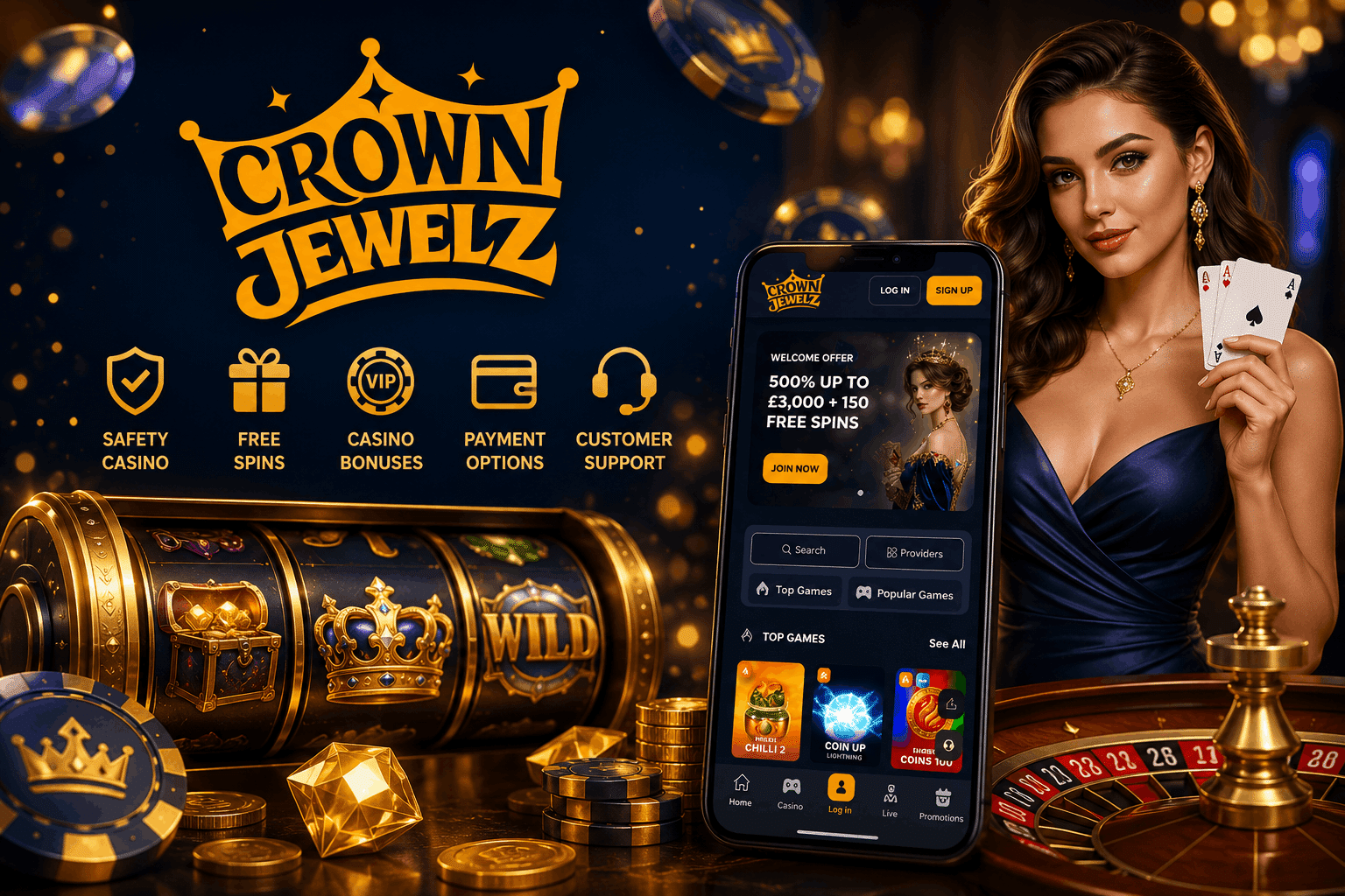Crown Jewelz Casino Review - Welcome Bonus Mobile Casino Slots Free Spins and More | SistersSites.co.uk Crown Jewelz Casino Review - Welcome Bonus Mobile Casino Slots Free Spins and More