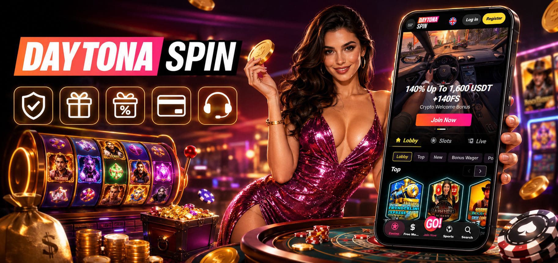 Daytona Spin Casino Review - Welcome Bonus Mobile Casino Slots Free Spins Offers and More | SistersSites.co.uk Daytona Spin Casino Review - Welcome Bonus Mobile Casino Slots Free Spins Offers and More