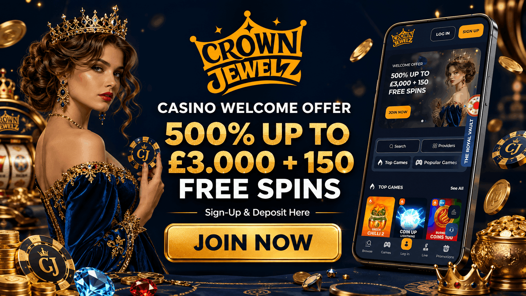 Exclusive Crown Jewelz Welcome Bonus and Free Spins for UK Players | SistersSites.co.uk Exclusive Crown Jewelz Welcome Bonus and Free Spins for UK Players